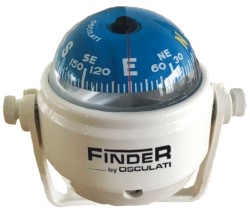Finder kompas 2" z uchwytem biało/niebieskim